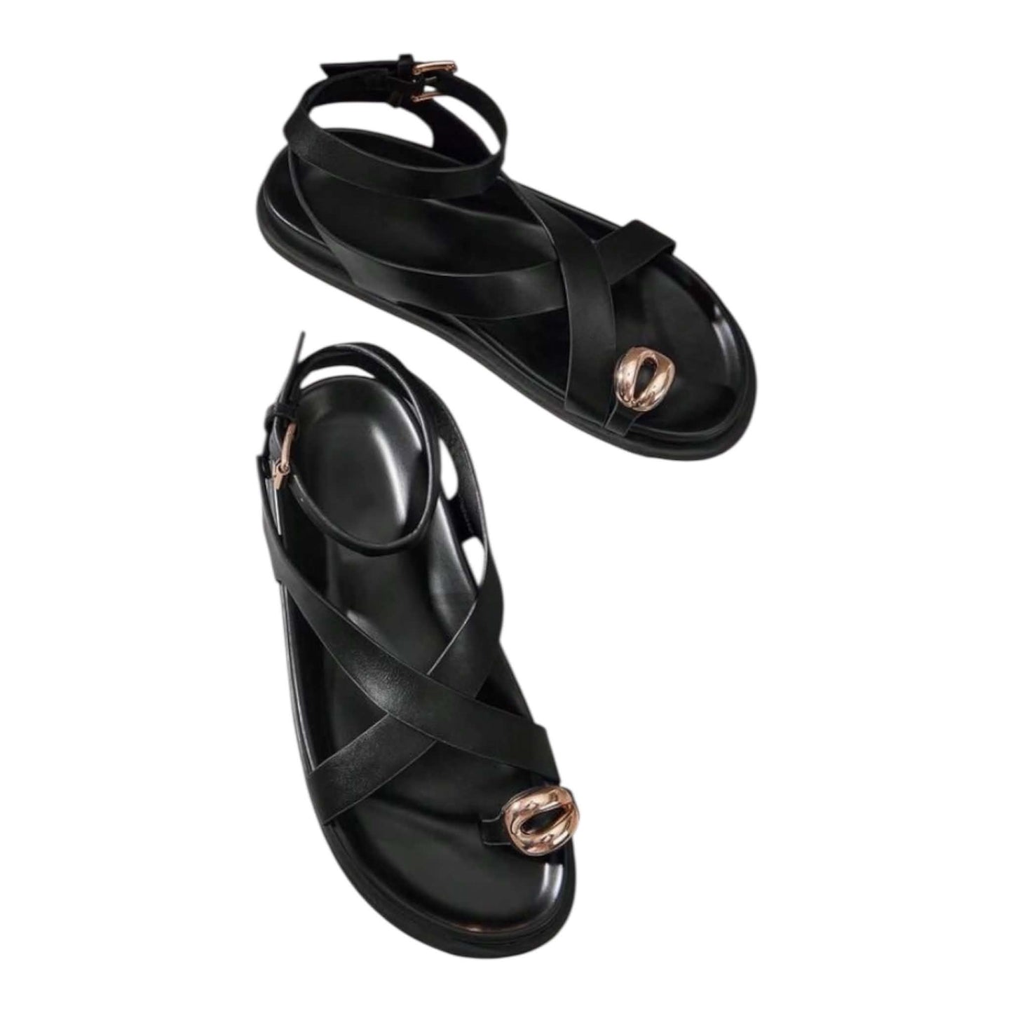 Sandales Gladtior Chic à Détail Métallique - Élégance & Confort d'Été