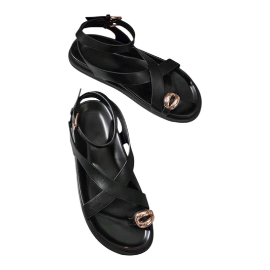Sandales Gladtior Chic à Détail Métallique - Élégance & Confort d'Été