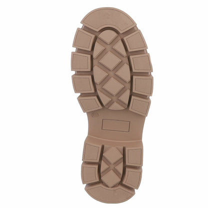 BOTTES CHELSEA BEIGE SUÉDINE PREMIUM – SEMELLE CRANTÉE PLATEFORME MISS AUDRINA
