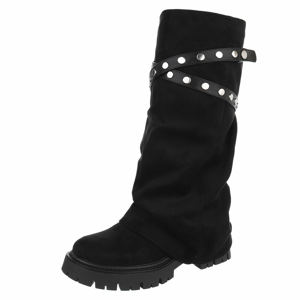 CHAUSSURES FEMME BOTTES HAUTES MISS BILLIE NOIR