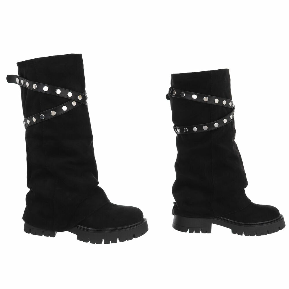 CHAUSSURES FEMME BOTTES HAUTES MISS BILLIE NOIR