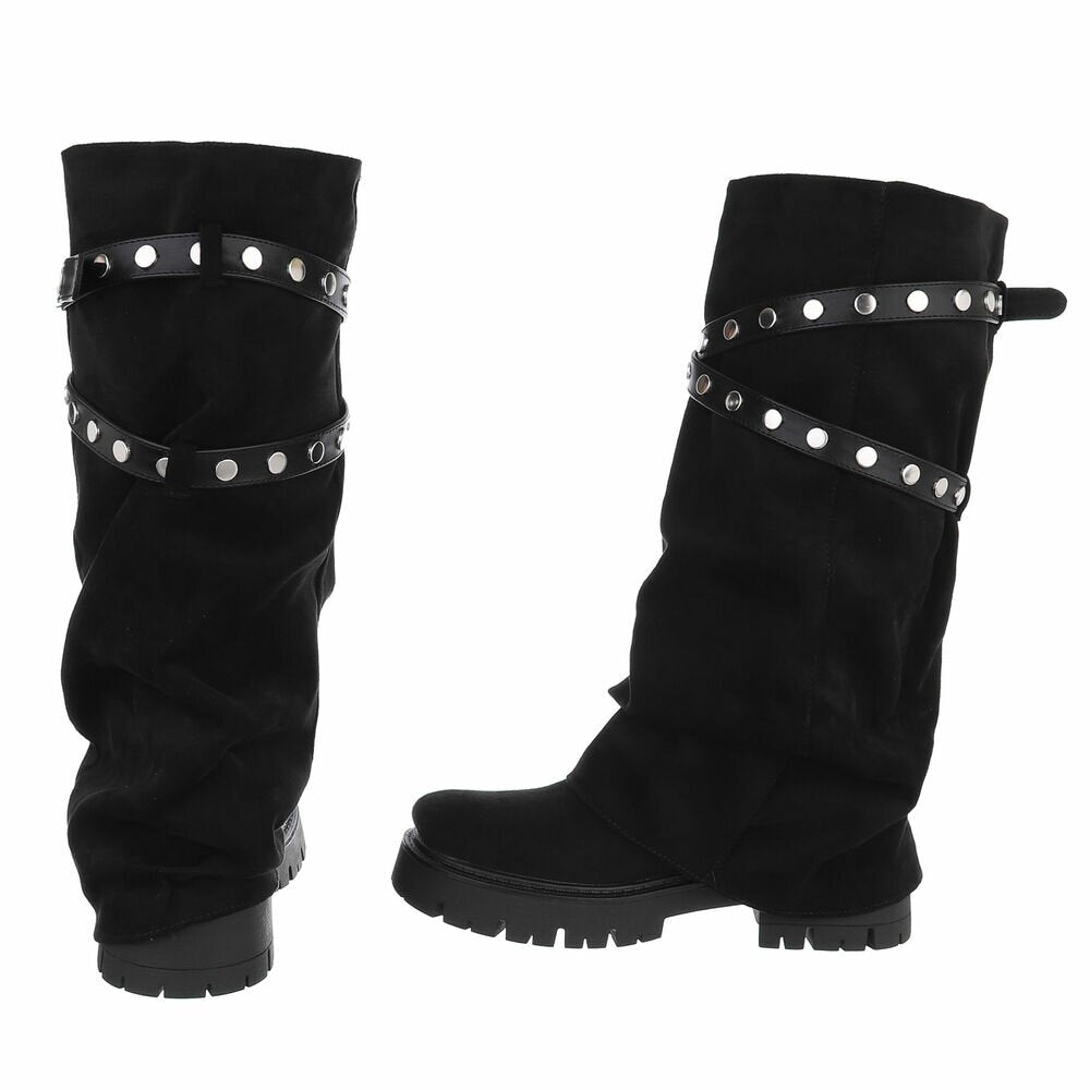 CHAUSSURES FEMME BOTTES HAUTES MISS BILLIE NOIR