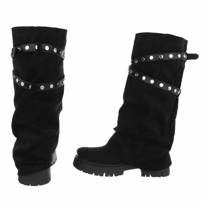 CHAUSSURES FEMME BOTTES HAUTES MISS BILLIE NOIR
