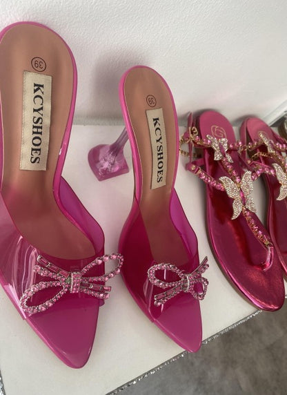 ESCARPINS PLEXIS PETITS TALONS PYRAMIDAL MISS LUCIA ROSE