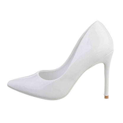 ESCARPINS TALON BOUT POINTUE MISS BIANCA BLANC