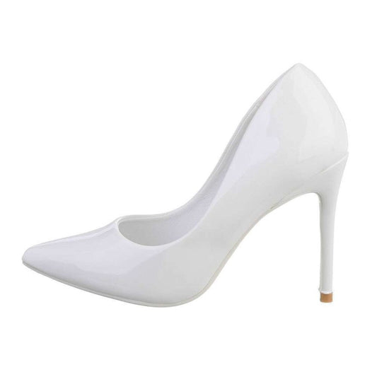 ESCARPINS TALON BOUT POINTUE MISS BIANCA BLANC