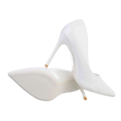 ESCARPINS TALON BOUT POINTUE MISS BIANCA BLANC