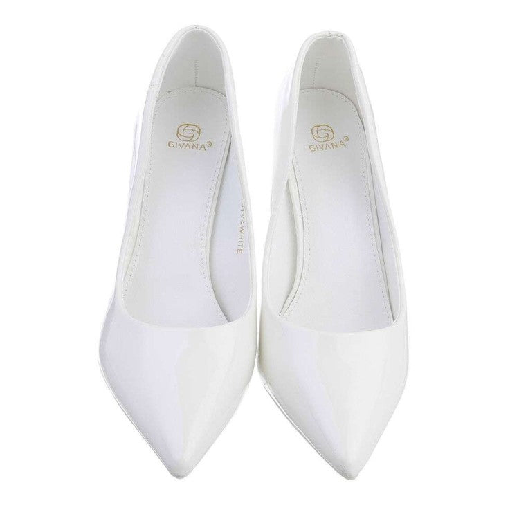ESCARPINS TALON BOUT POINTUE MISS BIANCA BLANC