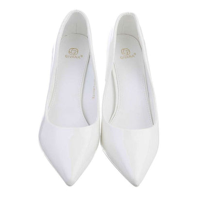 ESCARPINS TALON BOUT POINTUE MISS BIANCA BLANC