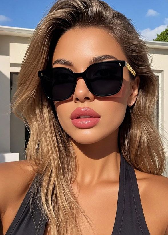 Lunettes de soleil chaine femme glamour miss esperanza