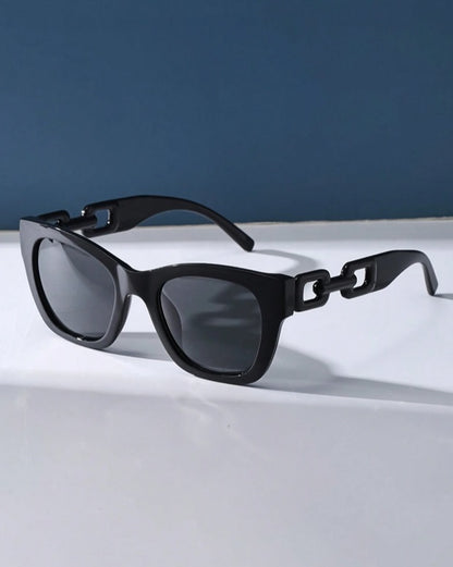 Lunettes de soleil chaine femme glamour miss fab noir