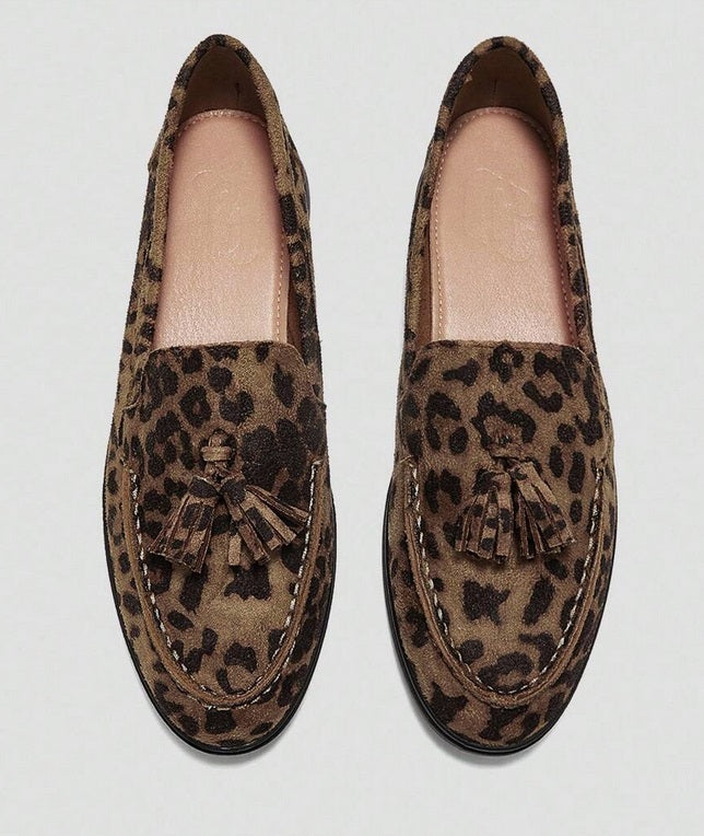 Mules Loafers fermée leopard