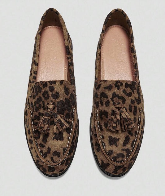 Mules Loafers fermée leopard