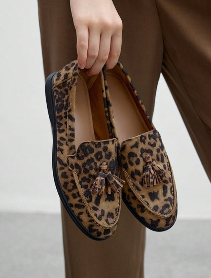 Mules Loafers fermée leopard