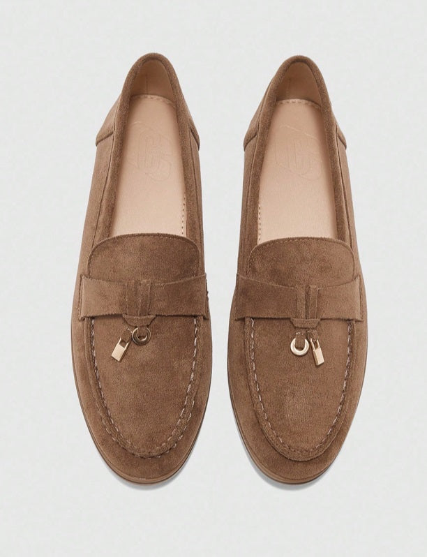 Mules Loafers fermée camel