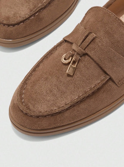 Mules Loafers fermée camel