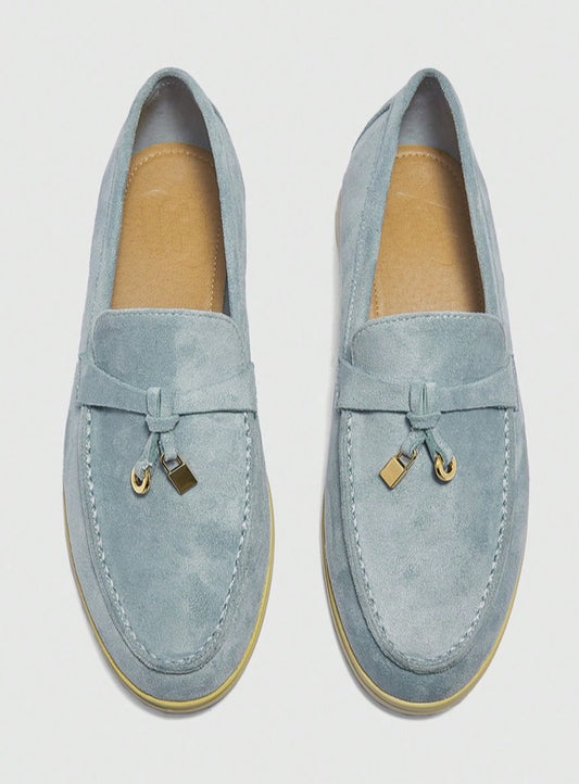 Mules Loafers fermée bleu ciel