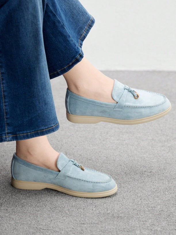 Mules Loafers fermée bleu ciel