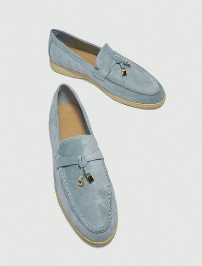 Mules Loafers fermée bleu ciel
