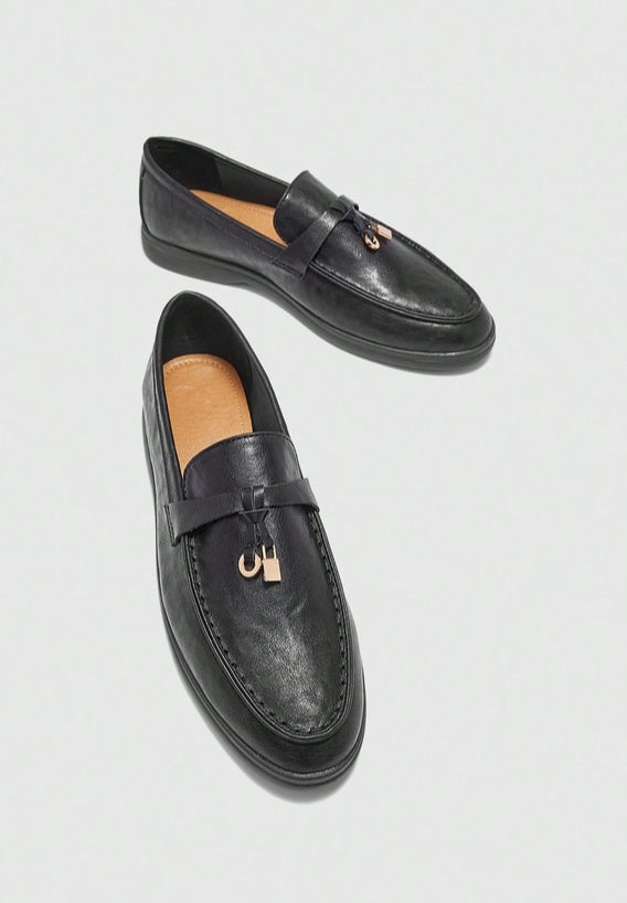 Mules Loafers fermée noir vegan