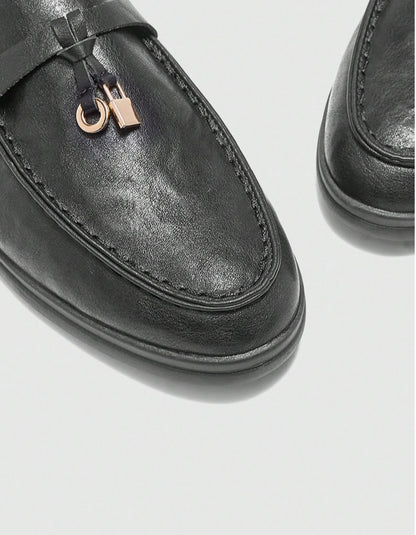 Mules Loafers fermée noir vegan