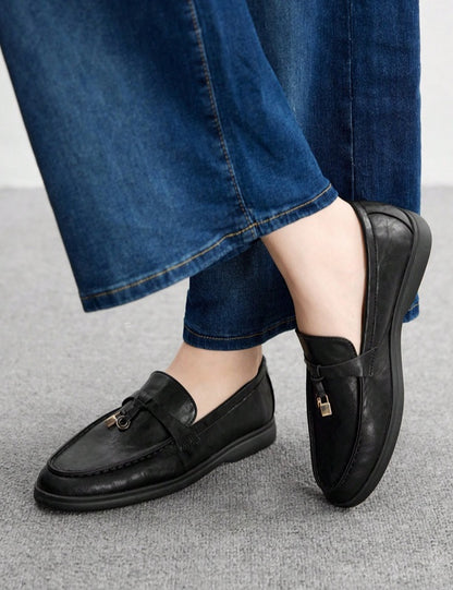 Mules Loafers fermée noir vegan