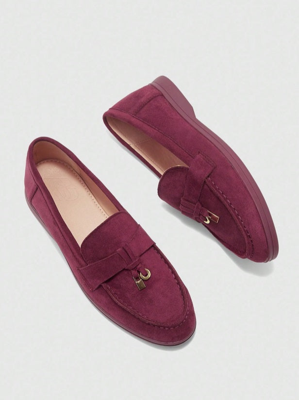Mules Loafers fermée framboise