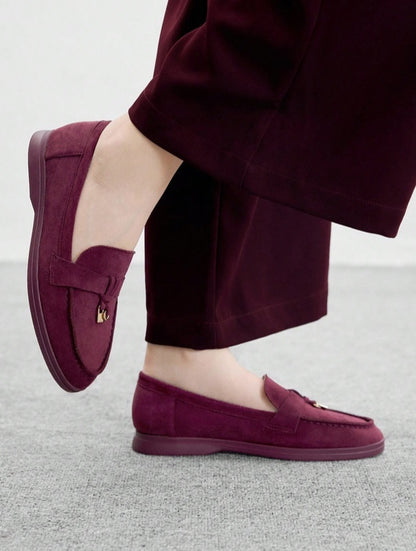 Mules Loafers fermée framboise