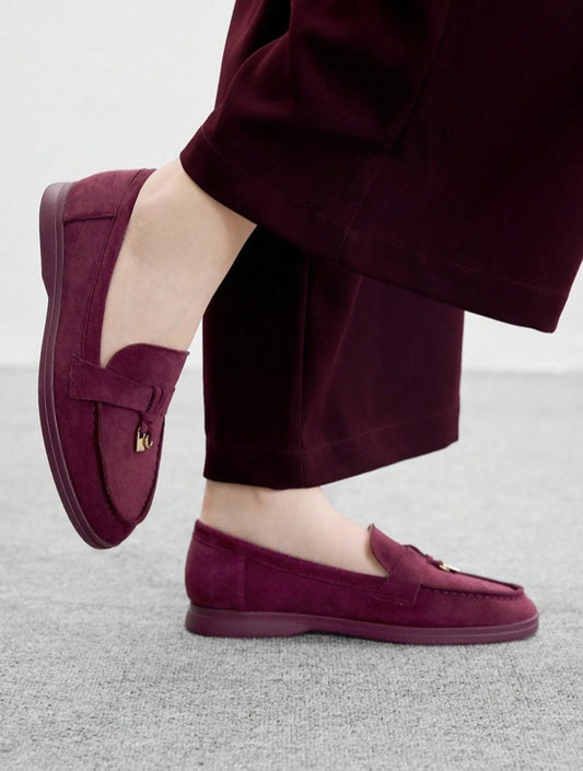 Mules Loafers fermée framboise