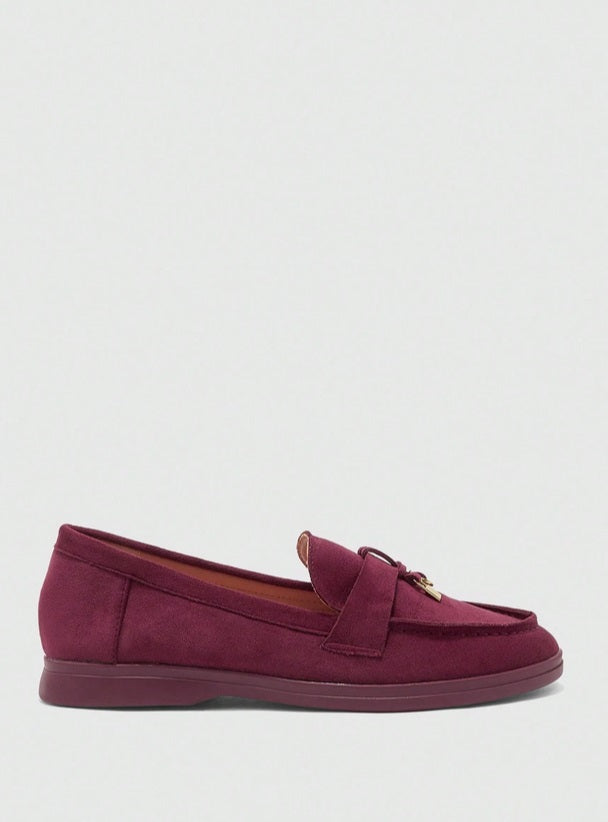 Mules Loafers fermée framboise