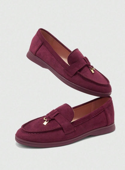 Mules Loafers fermée framboise