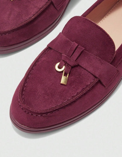 Mules Loafers fermée framboise