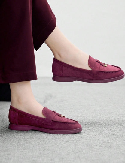 Mules Loafers fermée framboise