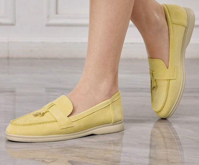Mules Loafers fermée jaune citron