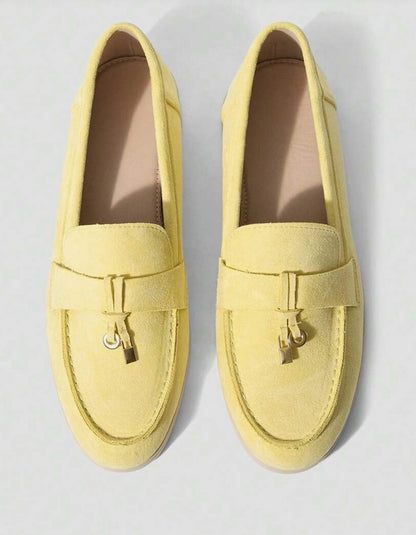 Mules Loafers fermée jaune citron