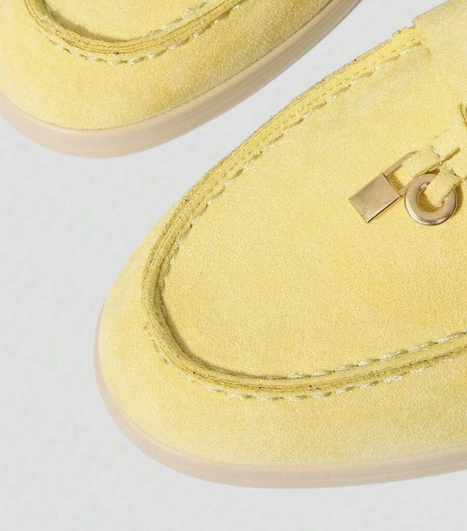 Mules Loafers fermée jaune citron