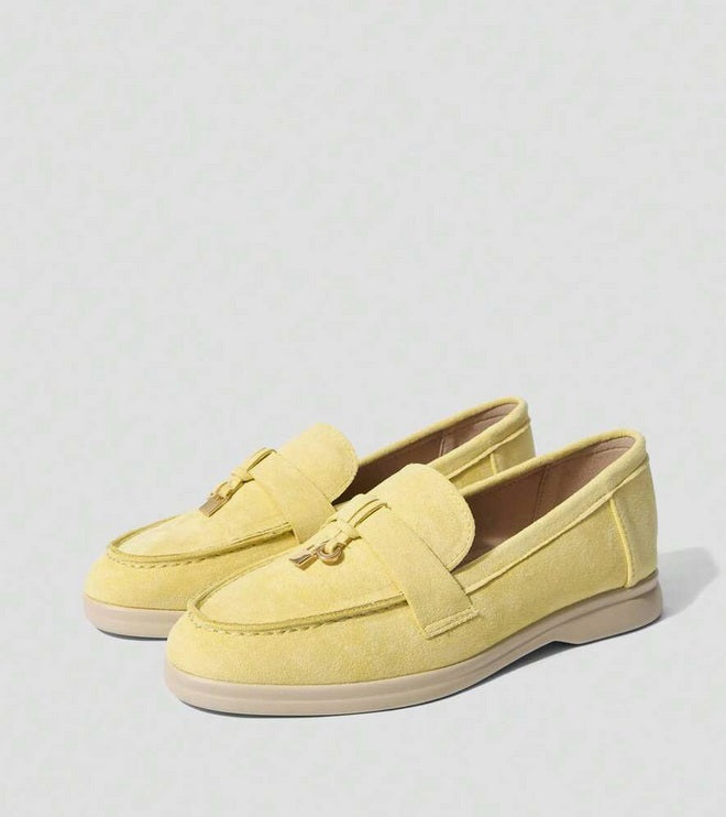 Mules Loafers fermée jaune citron