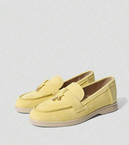 Mules Loafers fermée jaune citron