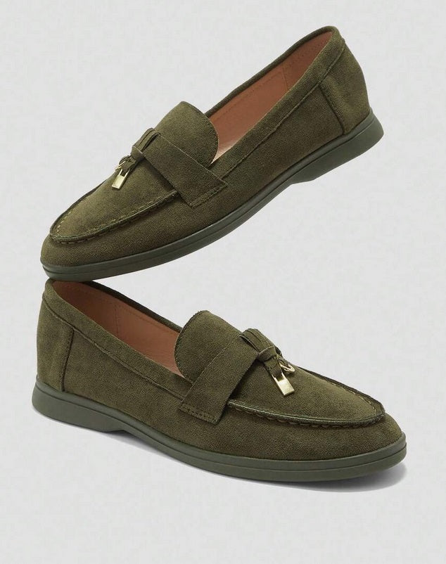 Mules Loafers fermée khaki