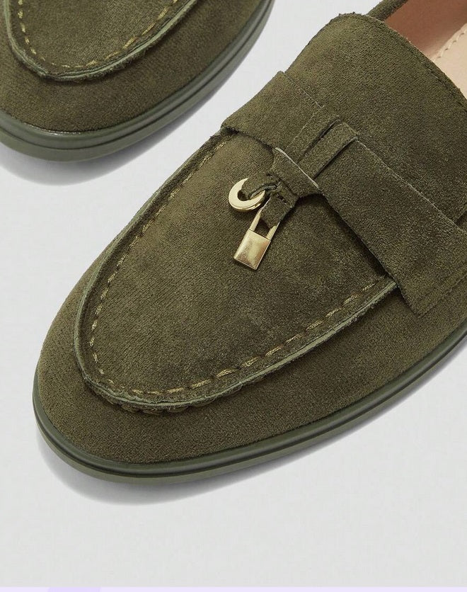 Mules Loafers fermée khaki
