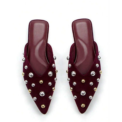 MOCASSINS CLOUTÉS FEMME – CHIC, TENDANCE ET CONFORTABLES SUEDINE MISS MIA BORDEAU