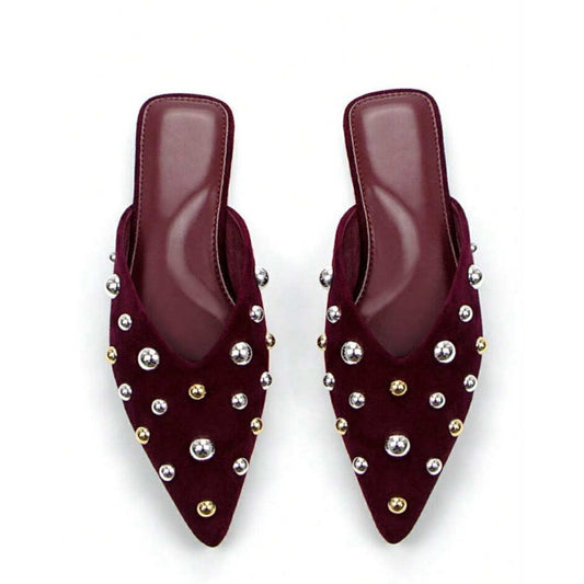 MOCASSINS CLOUTÉS FEMME – CHIC, TENDANCE ET CONFORTABLES SUEDINE MISS MIA BORDEAU
