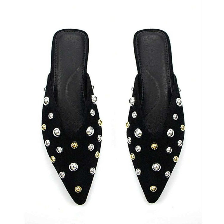 MOCASSINS CLOUTÉS FEMME – CHIC, TENDANCE ET CONFORTABLES SUEDINE MISS MIA NOIR