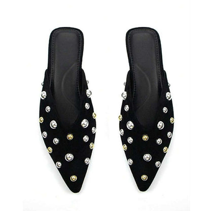 MOCASSINS CLOUTÉS FEMME – CHIC, TENDANCE ET CONFORTABLES SUEDINE MISS MIA NOIR