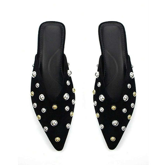 MOCASSINS CLOUTÉS FEMME – CHIC, TENDANCE ET CONFORTABLES SUEDINE MISS MIA NOIR