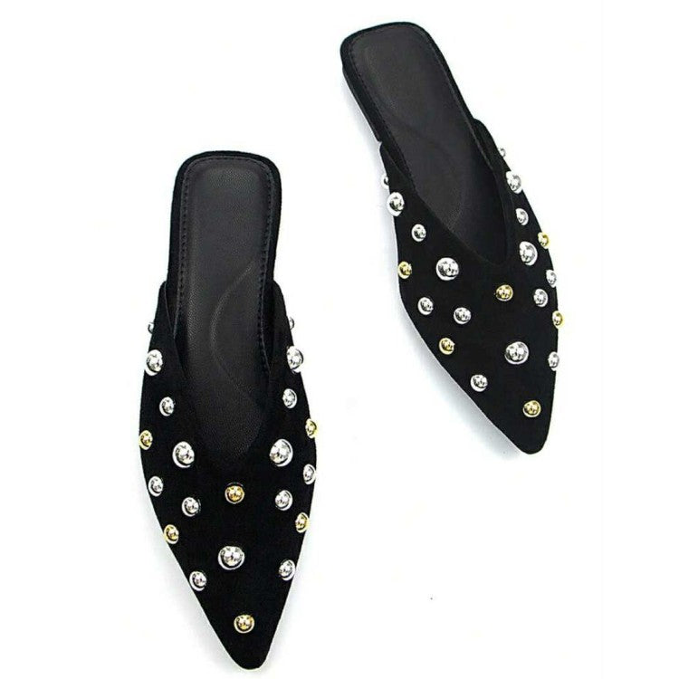 MOCASSINS CLOUTÉS FEMME – CHIC, TENDANCE ET CONFORTABLES SUEDINE MISS MIA NOIR