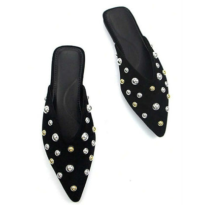 MOCASSINS CLOUTÉS FEMME – CHIC, TENDANCE ET CONFORTABLES SUEDINE MISS MIA NOIR