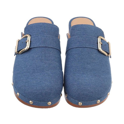 Mule en Denim à Talon – Style Rétro Chic & Intemporel Miss CLARA - MissKCY