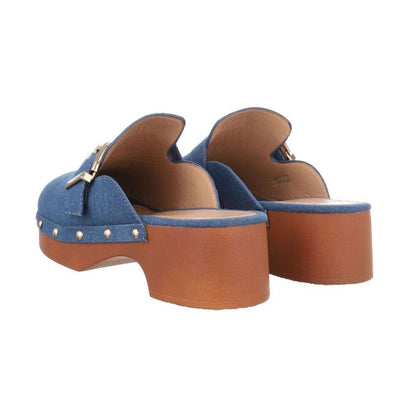 Mule en Denim à Talon – Style Rétro Chic & Intemporel Miss CLARA - MissKCY
