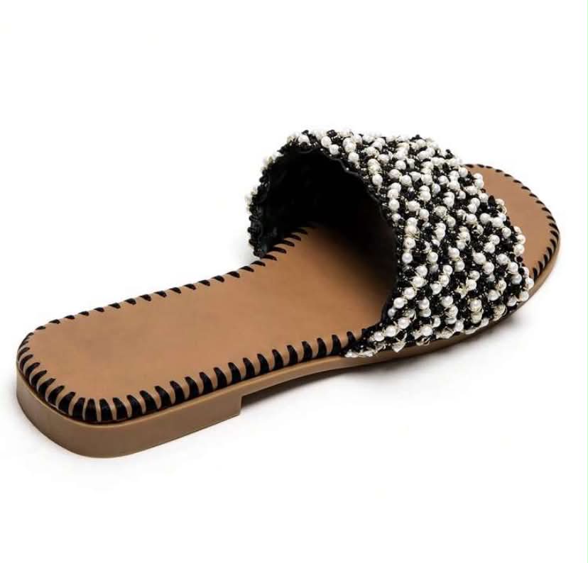Sandales Bohème "Perle d'Été" – Élégance & Confort noir